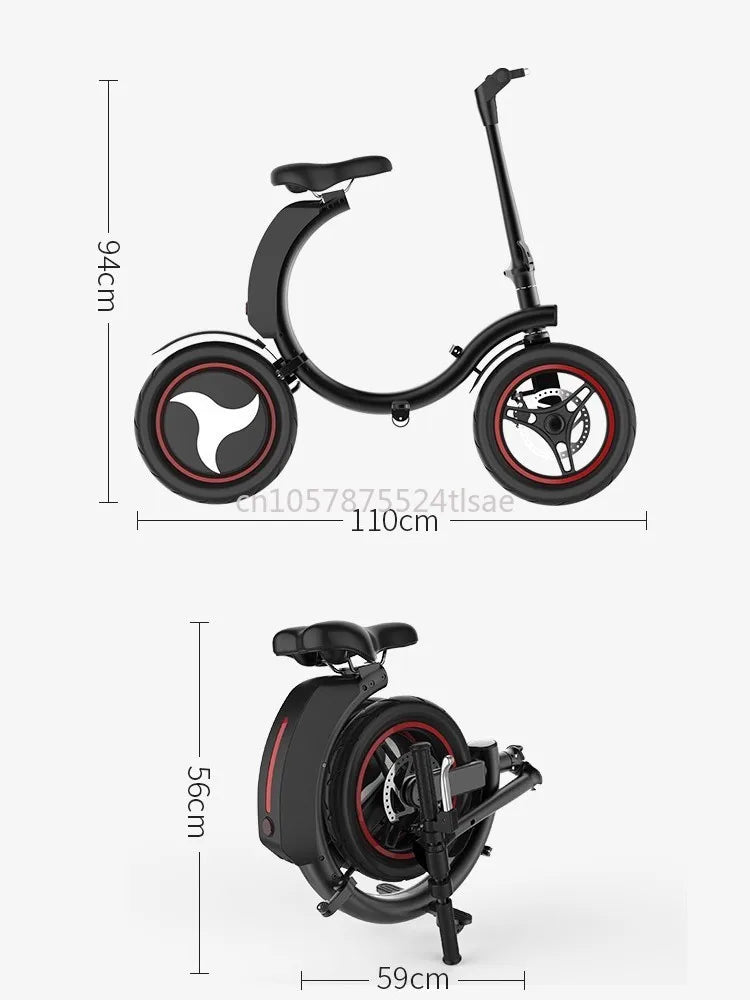 Folding Electric Bicycles Are Small, Ultra-light and Portable, Helping To Drive Battery Cars