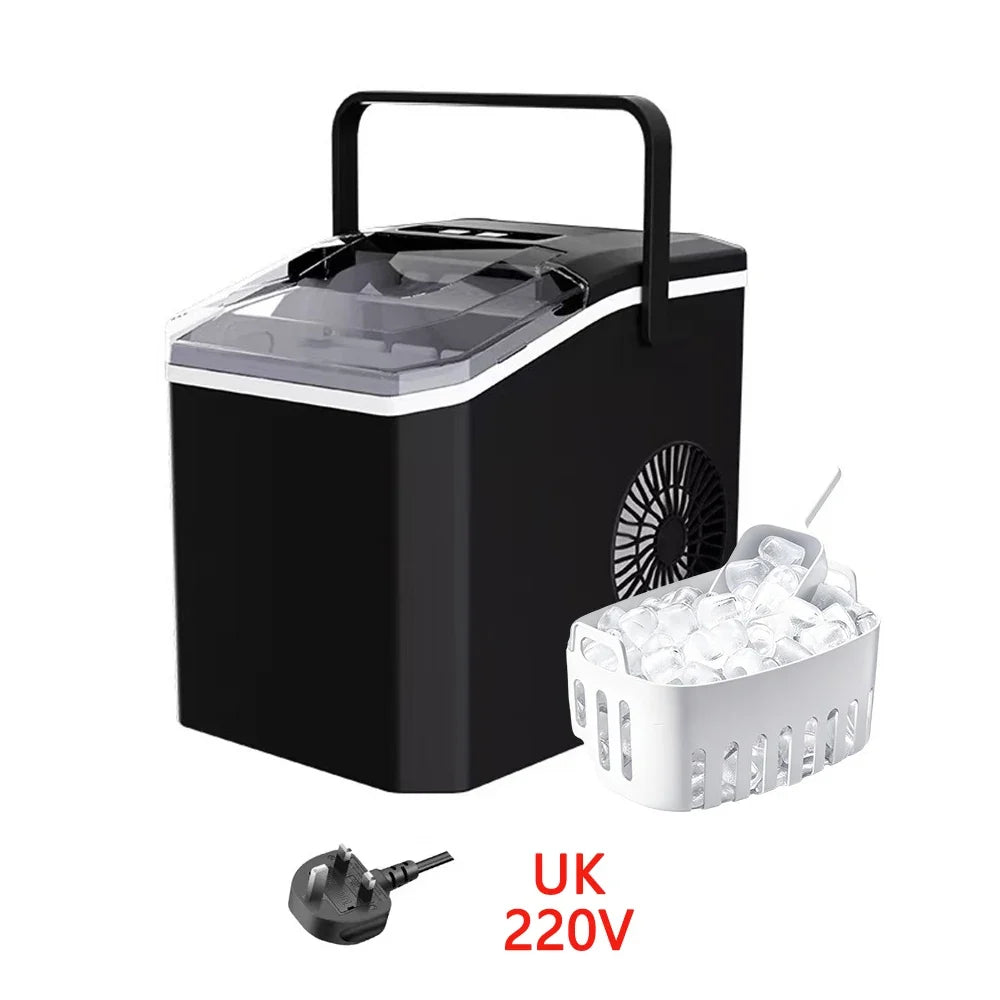 Countertop Portable Ice Maker Quick Production Bullet‑Style Hollow Ice Cubes Compact Ice Making Machine for Home & Outdoor