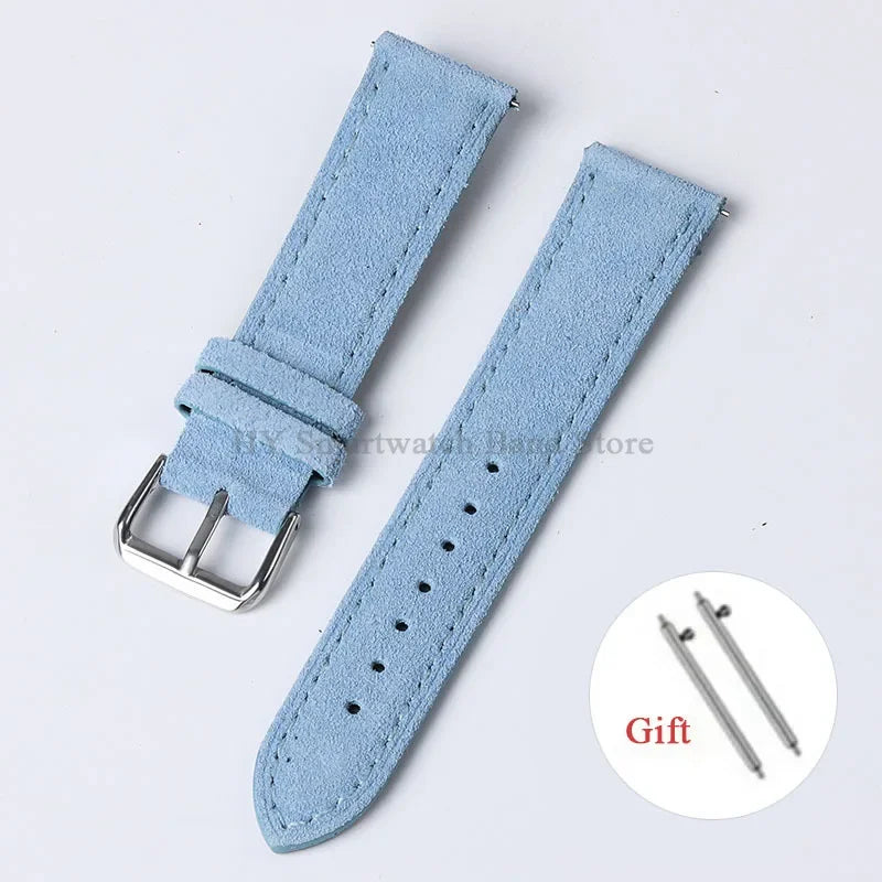 Motorola Moto Watch Vintage Suede Leather Band, Quick Release