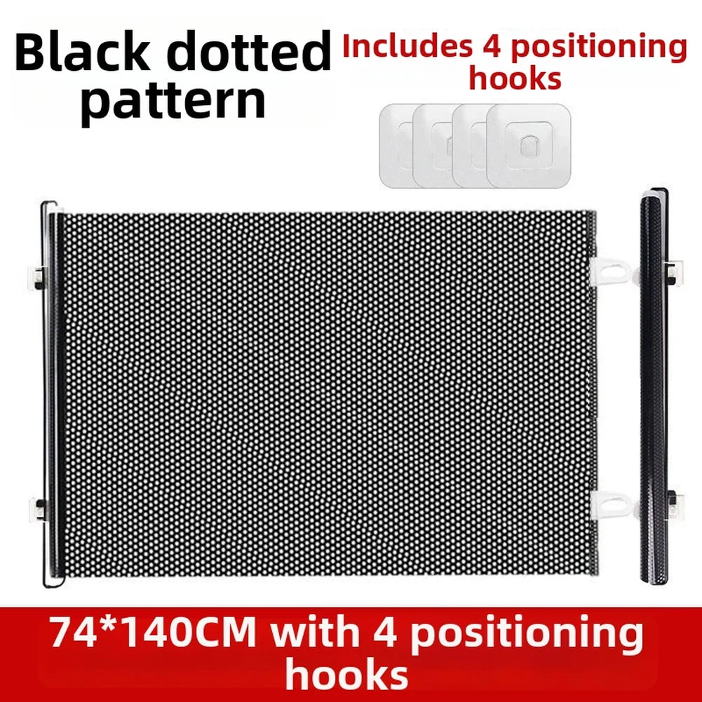 Retractable Pet Fence For Dogs And Cats Indoor Balcony Barrier Portable Playpen Safety Gate Black Home Building Hardware