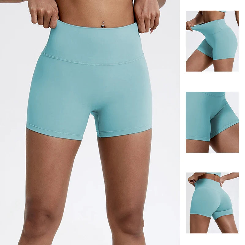 Pantalones cortos de gimnasio tipo leggings con efecto push-up para glúteos de mujer