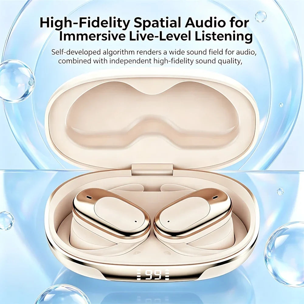 True Wireless Bluetooth Headsets ENC Noise Reduction Hanging Ear Long Battery Life 9D Stereo LED Digital Display Touch Earphones