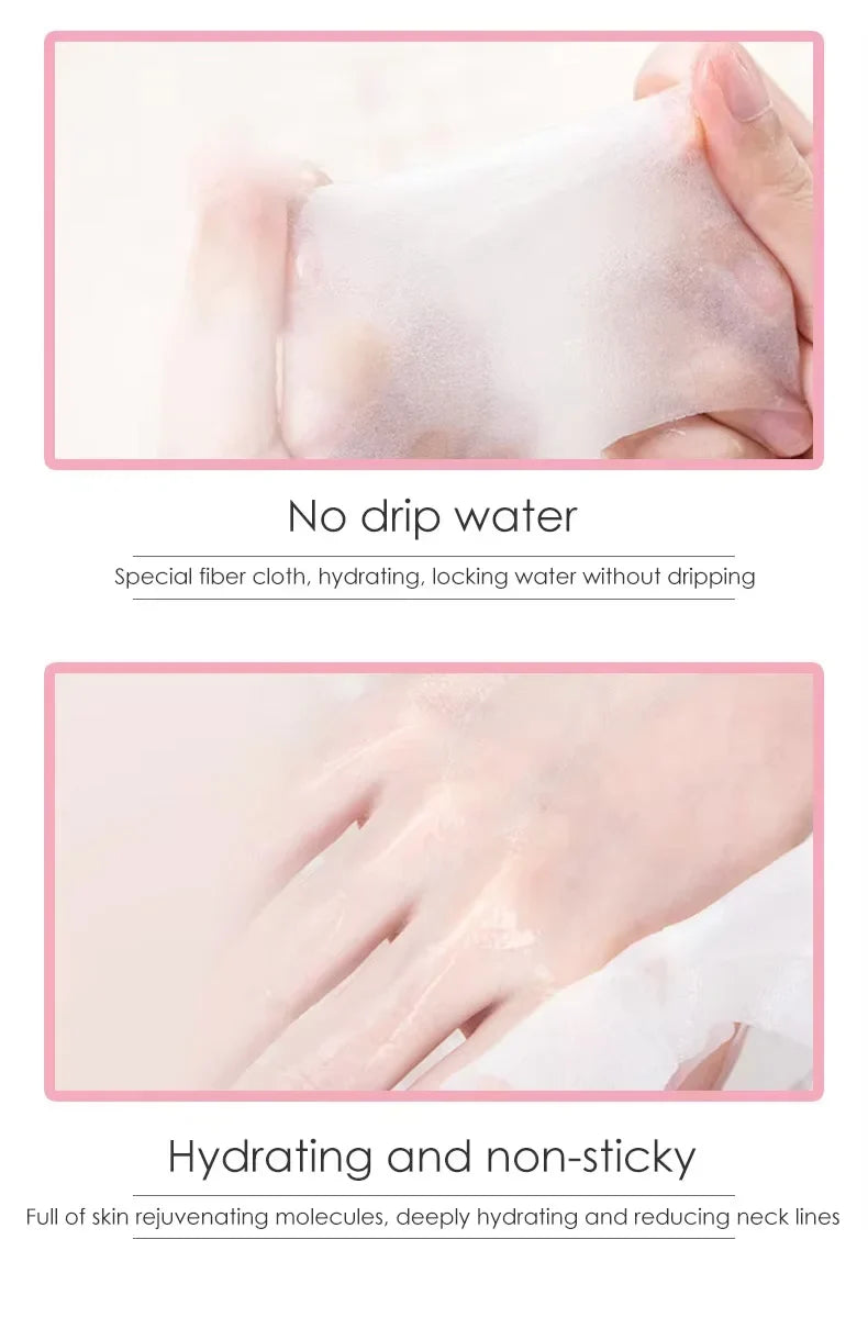 10pcs Goat Milk Neck Mask Collagen Firming Hydrating Crystal Neck Masks Skincare Nourishing Brightening Beauty Necks Skin Care