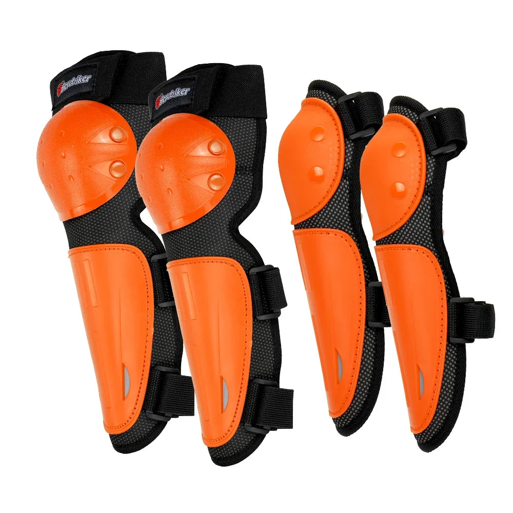 Kid's Motorcycle Armor Vest Protection Motocross Body Armor Jacket Protective Armors Riding Kneepads Moto Full Armor Children