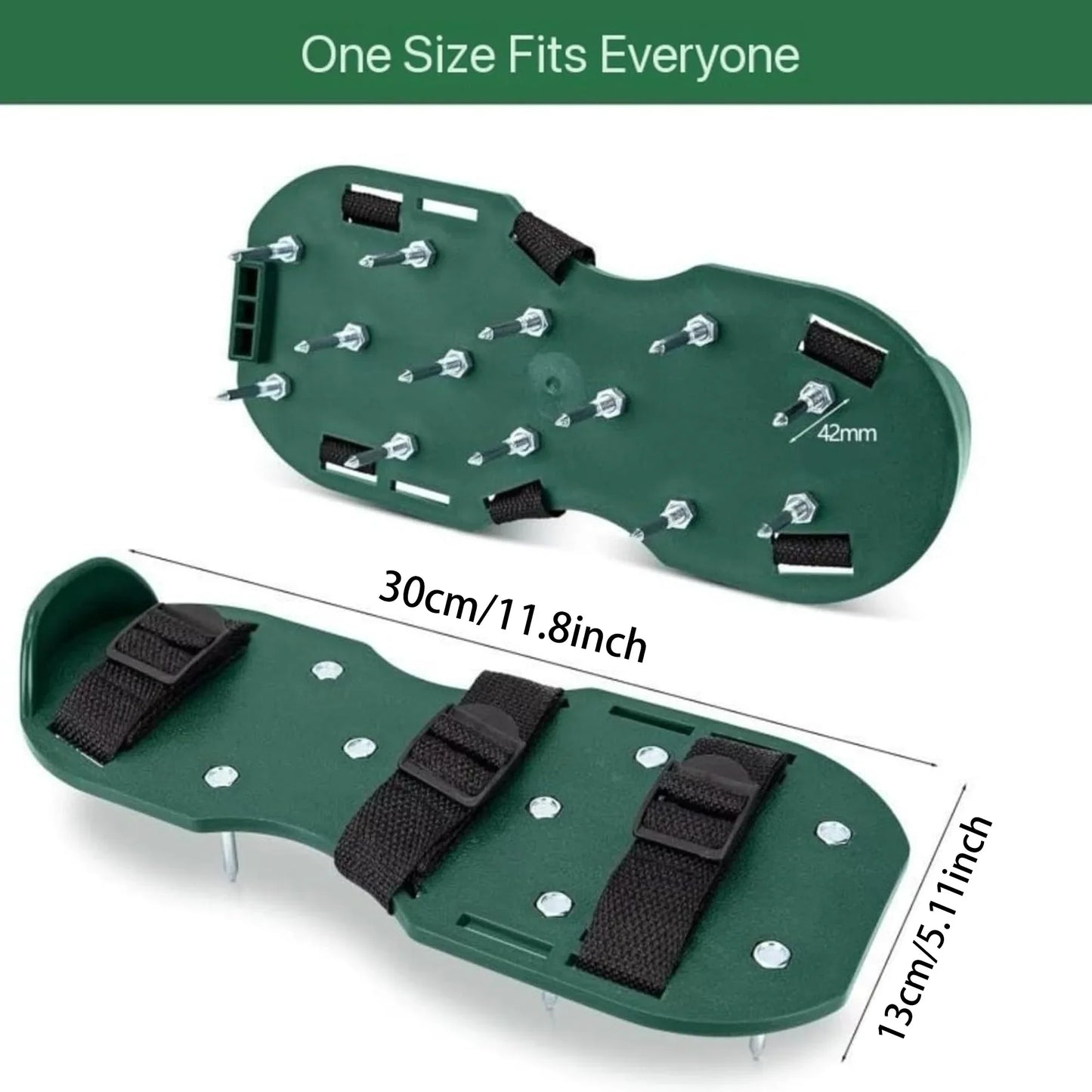 Garden Nail Shoes,Grass Loose Soil Tool,2.5/4.2cm Long Nail,Anti-Slip Lawn Aerator Grass Spikes Shoes for Aerating Lawn Soil