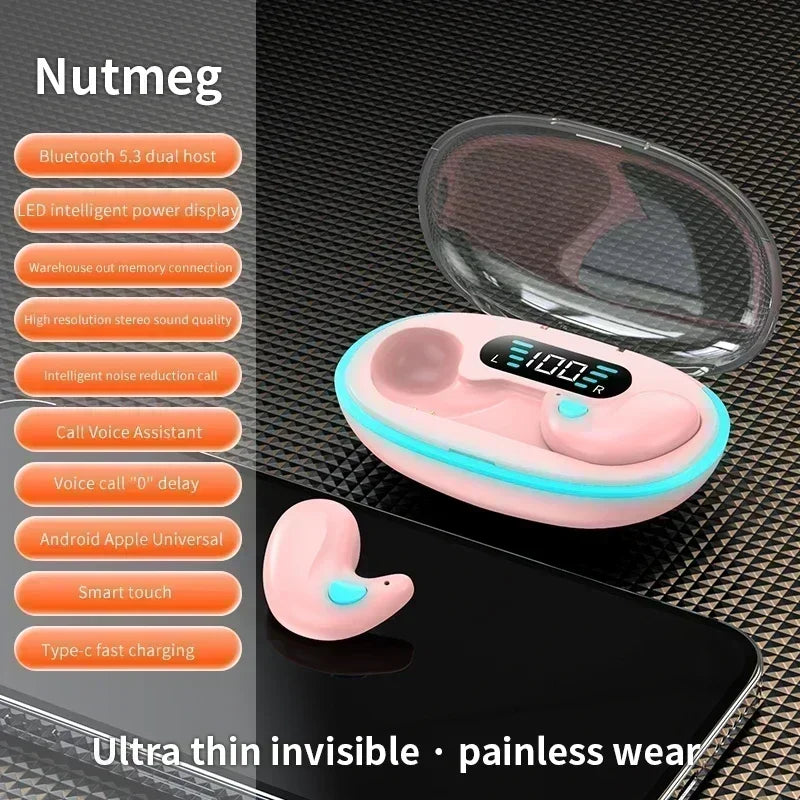 2026New style X55 Wireless Earphones Headphones Noise Reduction Sport Game Sleep Bluetooth 5.0 Earbuds HIFI Stereo Music Headset
