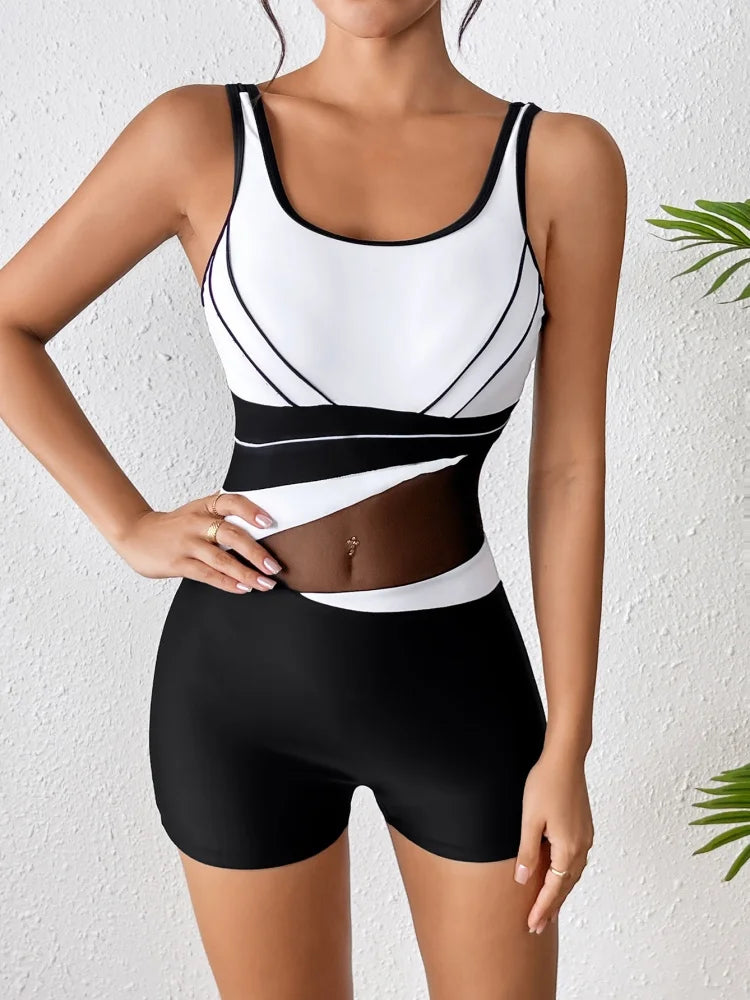 Women’s Solid One Piece Monokini Swimsuit
