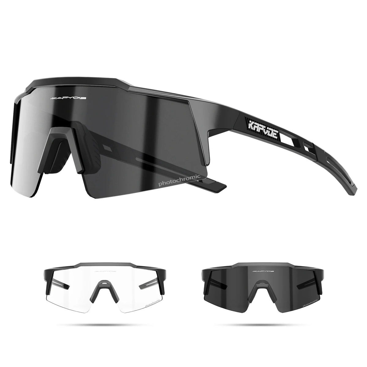 KAPVOE Photochromic Cycling Sunglasses for Men Glasses Fashion Mountain Bicycle Road Speed Cool Goggles Sports MTB Bike Eyewear
