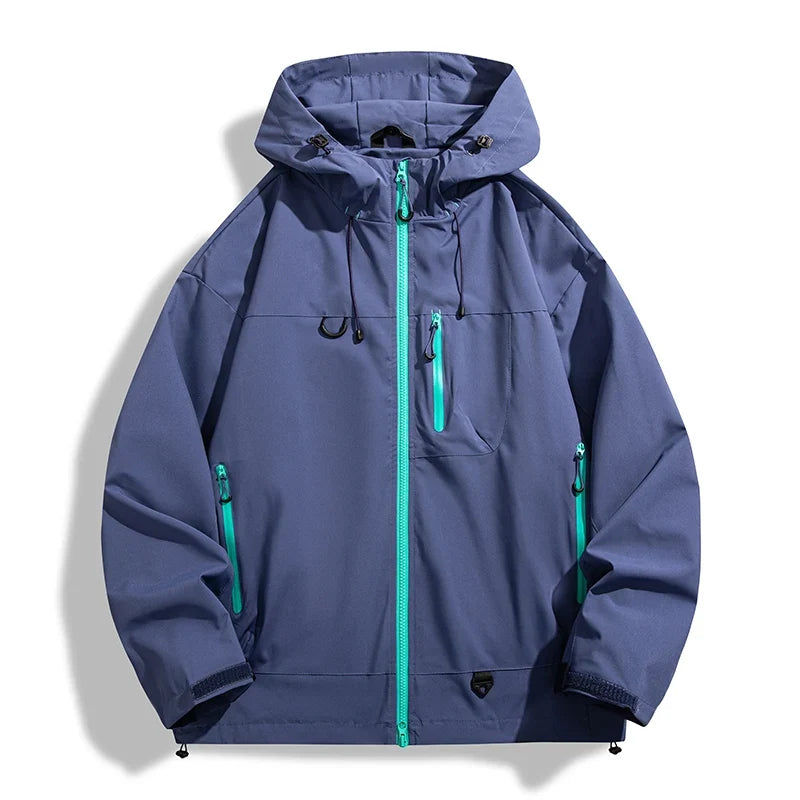JNLN Unisex Waterproof Windbreaker Outdoor Sport Windproof Single-Layer Jacket Men Women Hiking Climbing Trekking Rain Coat