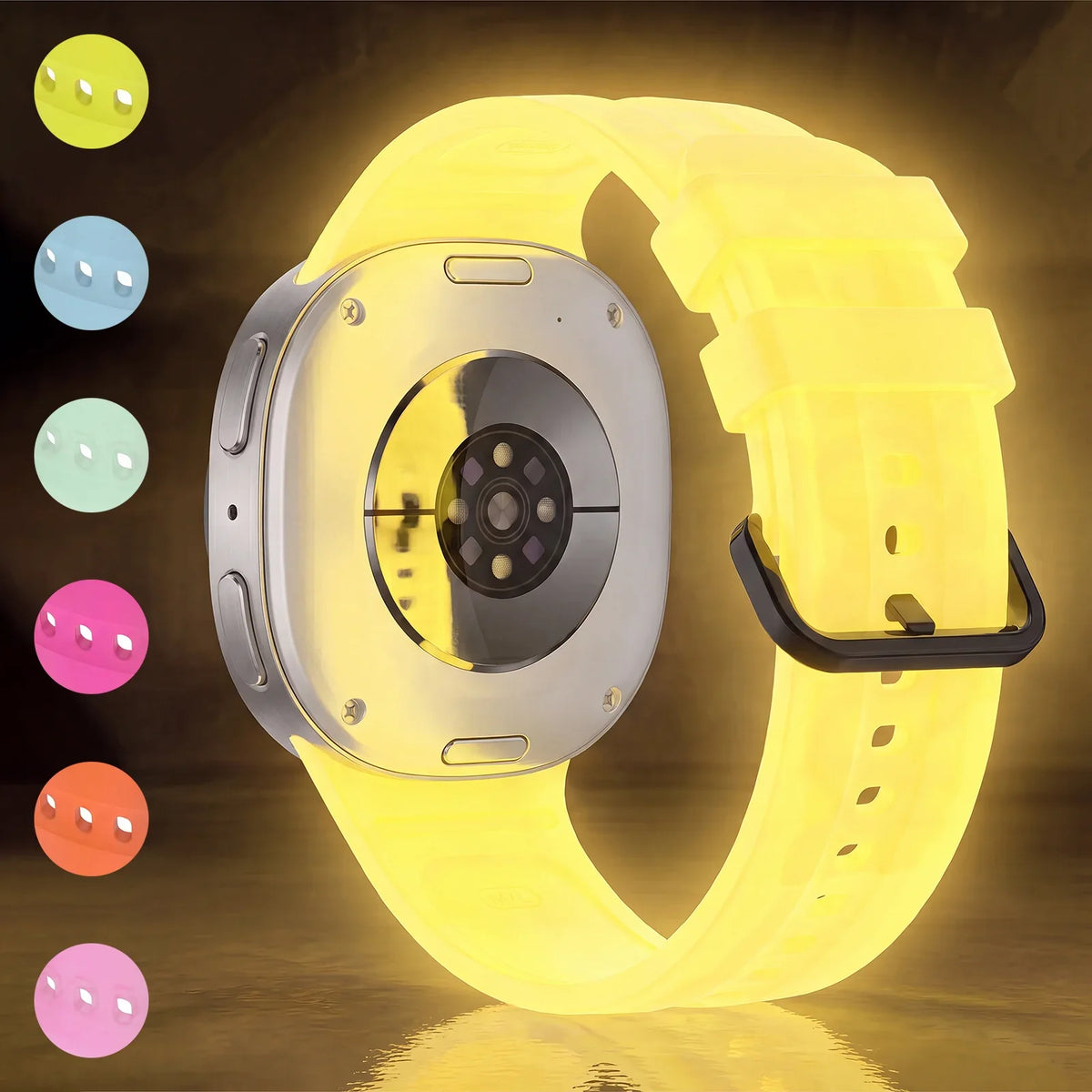 Samsung Galaxy Watch8, 8 Classic & 9 Glow-in-the-Dark Silicone Band