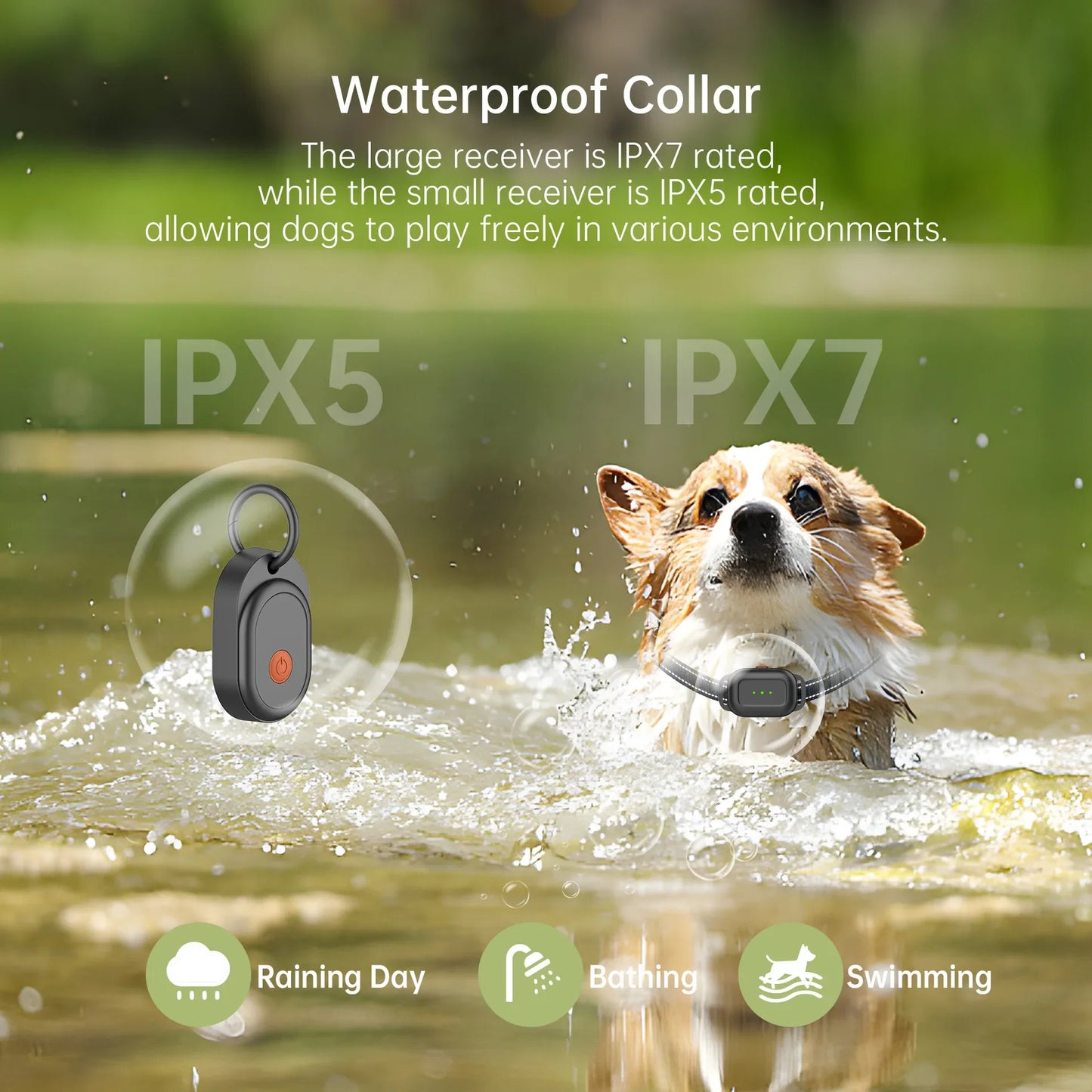 New Pet Electric Fence Collar Electronic Pet Containment System In-Ground Wired Fence Waterproof Rechargeable Dog Shock Collars