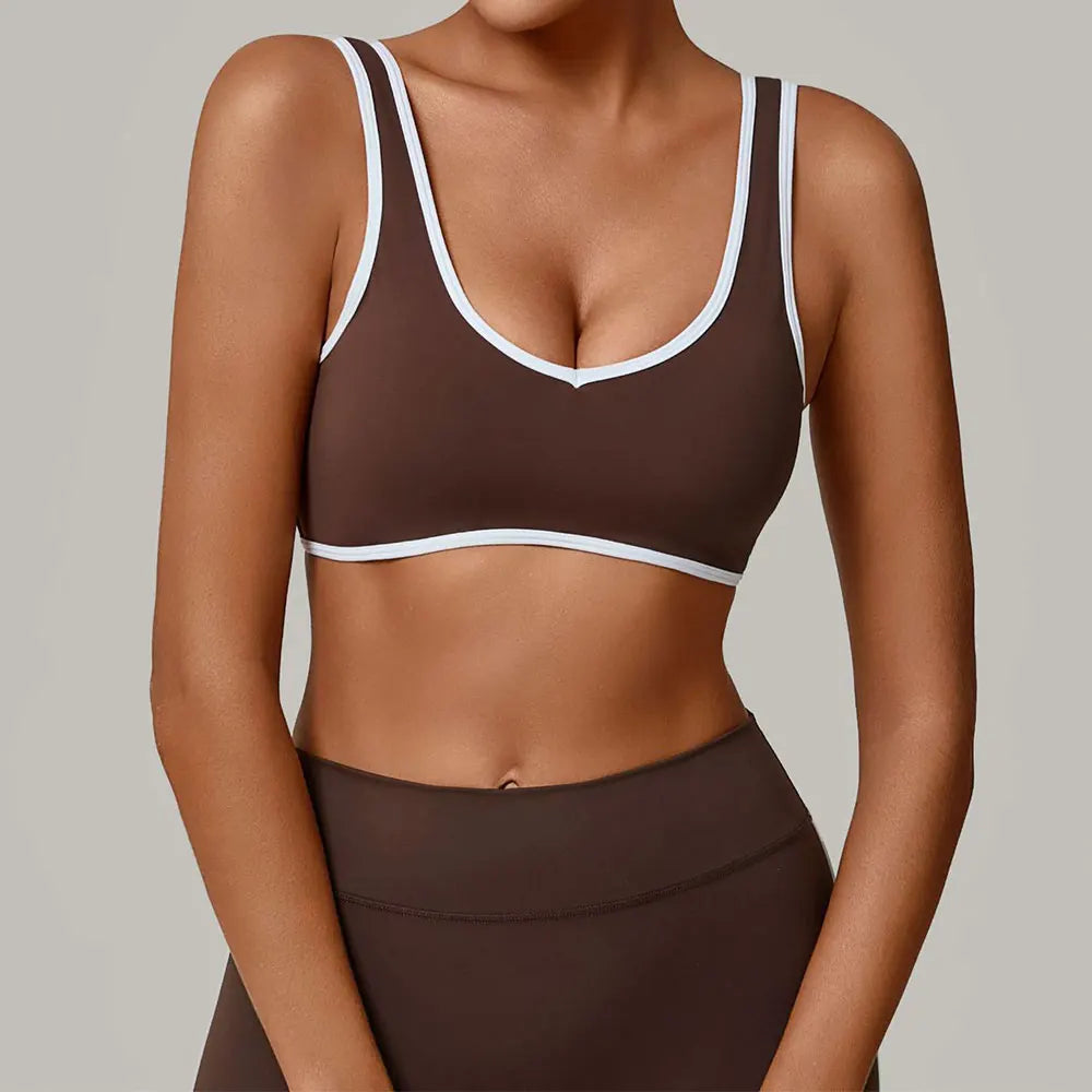 Breathable Sports Underwear Anti-Sweat Fitness Top Women Yoga Bra Shockproof Crop Top Push Up Running Sport Bra Gym Workout Top
