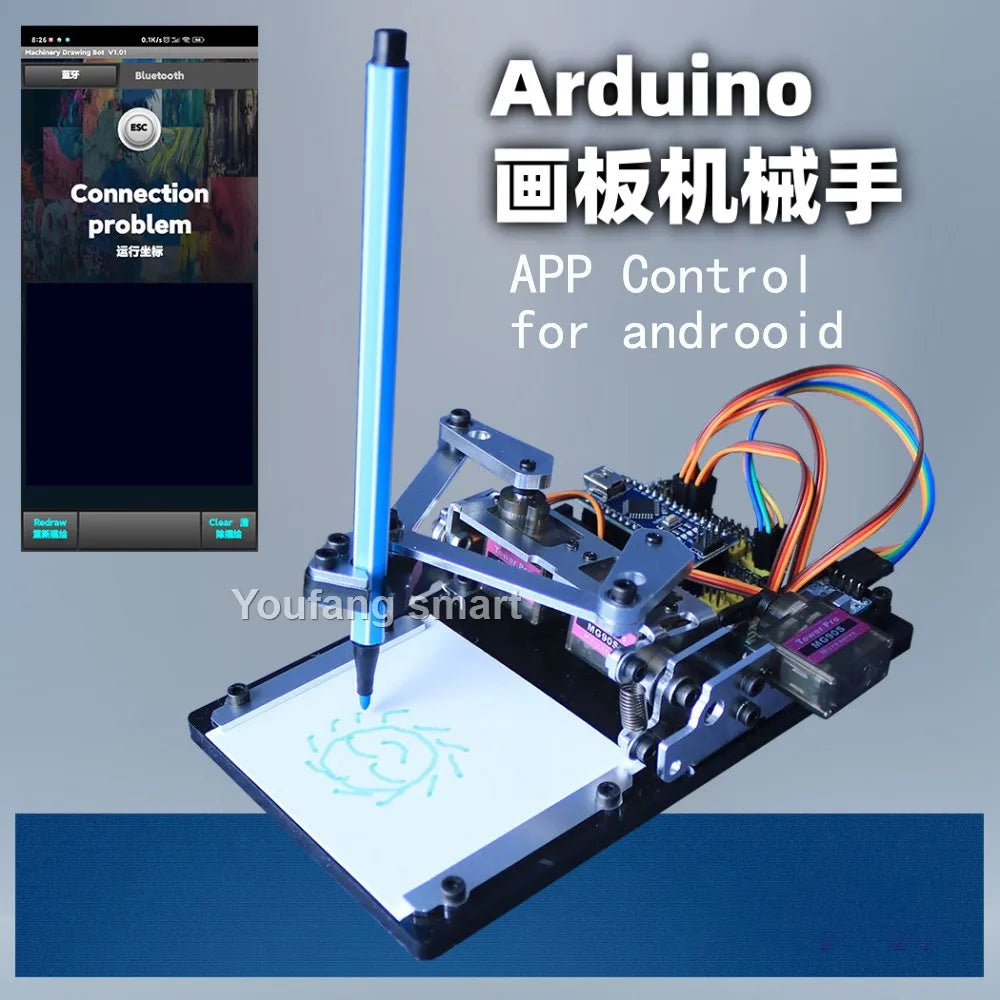 Drawbot Robot MG90S Manipulator Artboard Bots APP Drawing Machine For Arduino Robot DIY Kit For NANO Programmable Robot Starter