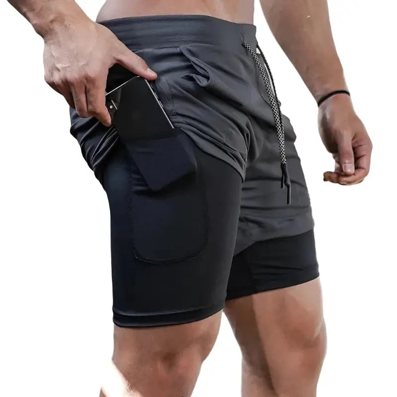 Men's Camo Running Shorts with Built in Liner