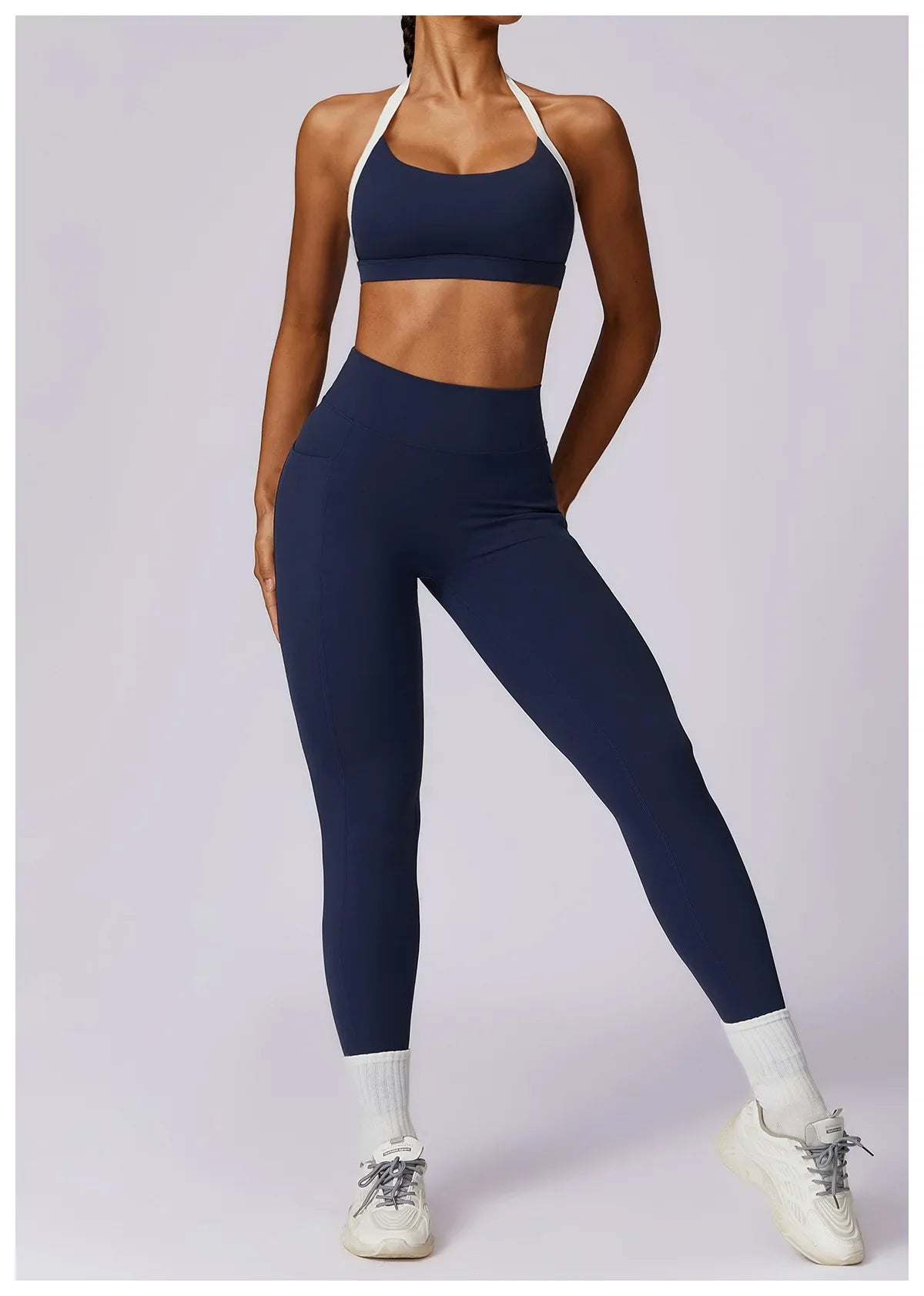 2-Piece Activewear Set – Long Sleeve Crop Top & Leggings