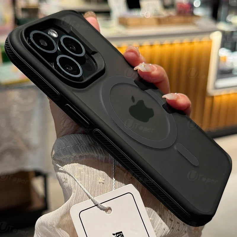 New Bicolor Matte Frosted Magnetic Phone Case For iPhone