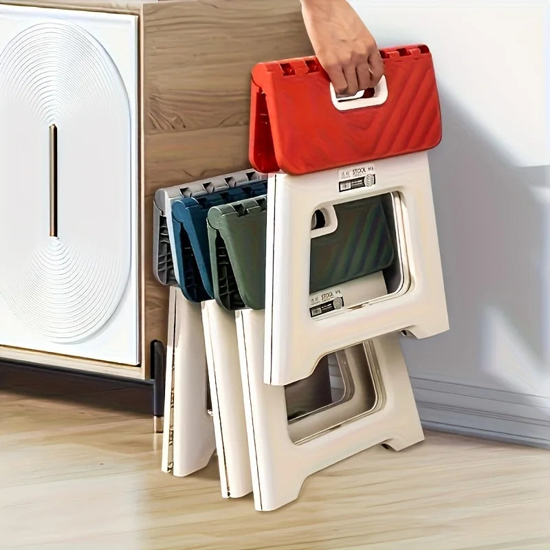 Extra Large Non Slip Folding Step Stool Lightweight 310lbs Capacity ABS Plastic for Home Bathroom Kitchen