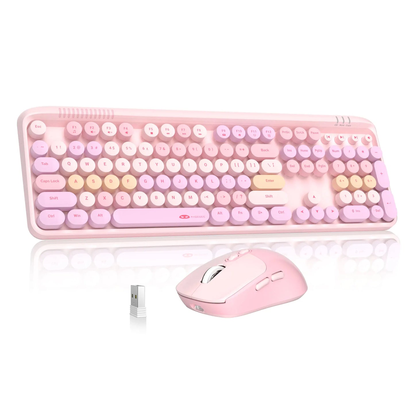 MageGee V920 Wired Game Keyboard Wireless Three DPI Adjustable Mouse Set 104 Keys Power Saving For Laptop Tablet PC Accessories