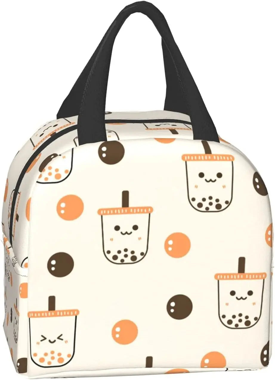 Bolsa Térmica para Almuerzo con Estampado de Boba Tea