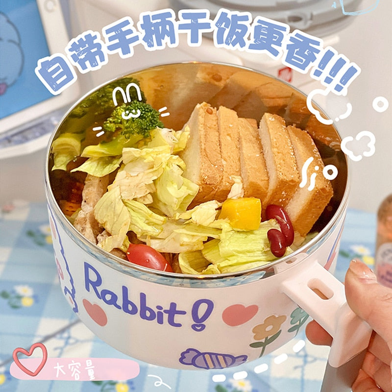 Cuenco de ramen de conejito con tapa