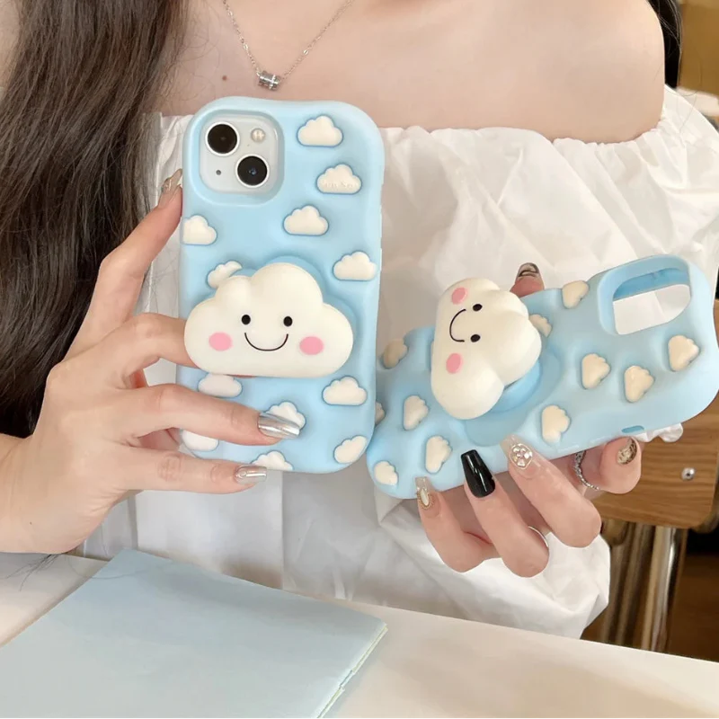 Funda de iPhone Nube Kawaii