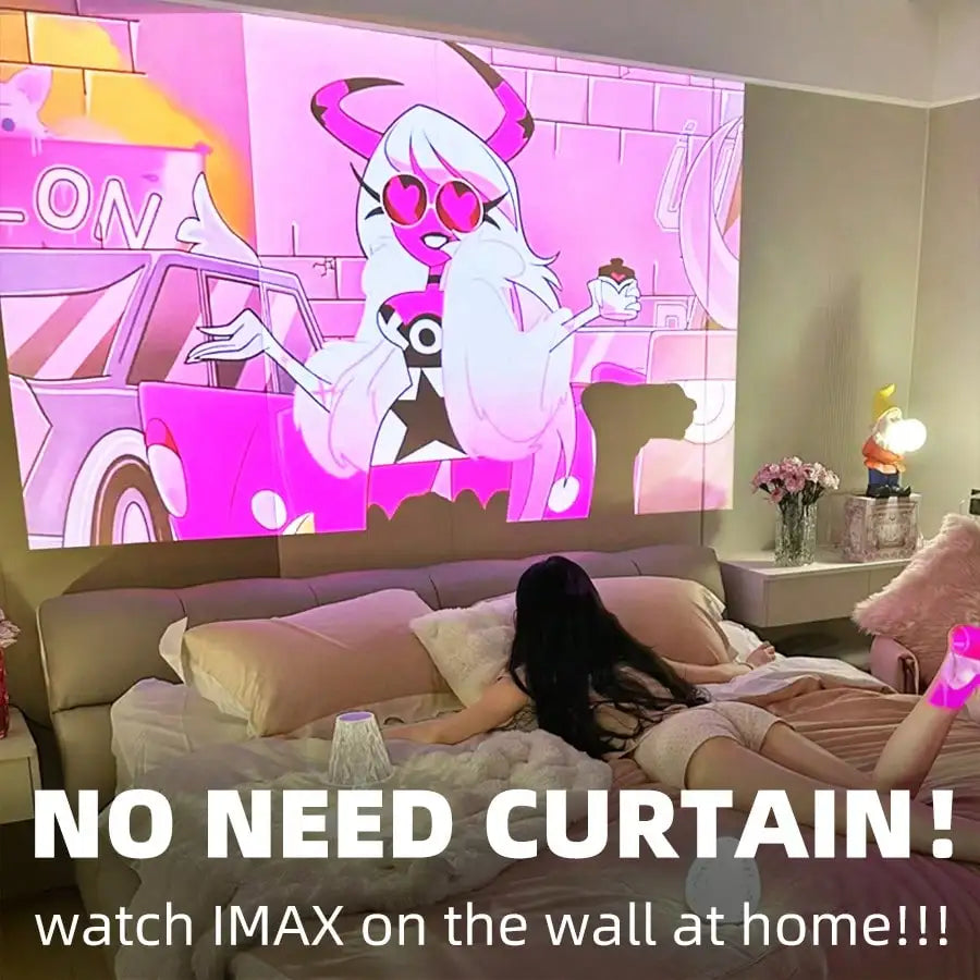 4K Ultra HD 5G WiFi Home Projector Multi Functional Home Cinema Support HD USB Port Wireless Cast Android IOS Phone Direct Projection On White Wall For KTV Gaming Online Class Bedroom Dorm Entertainment Device