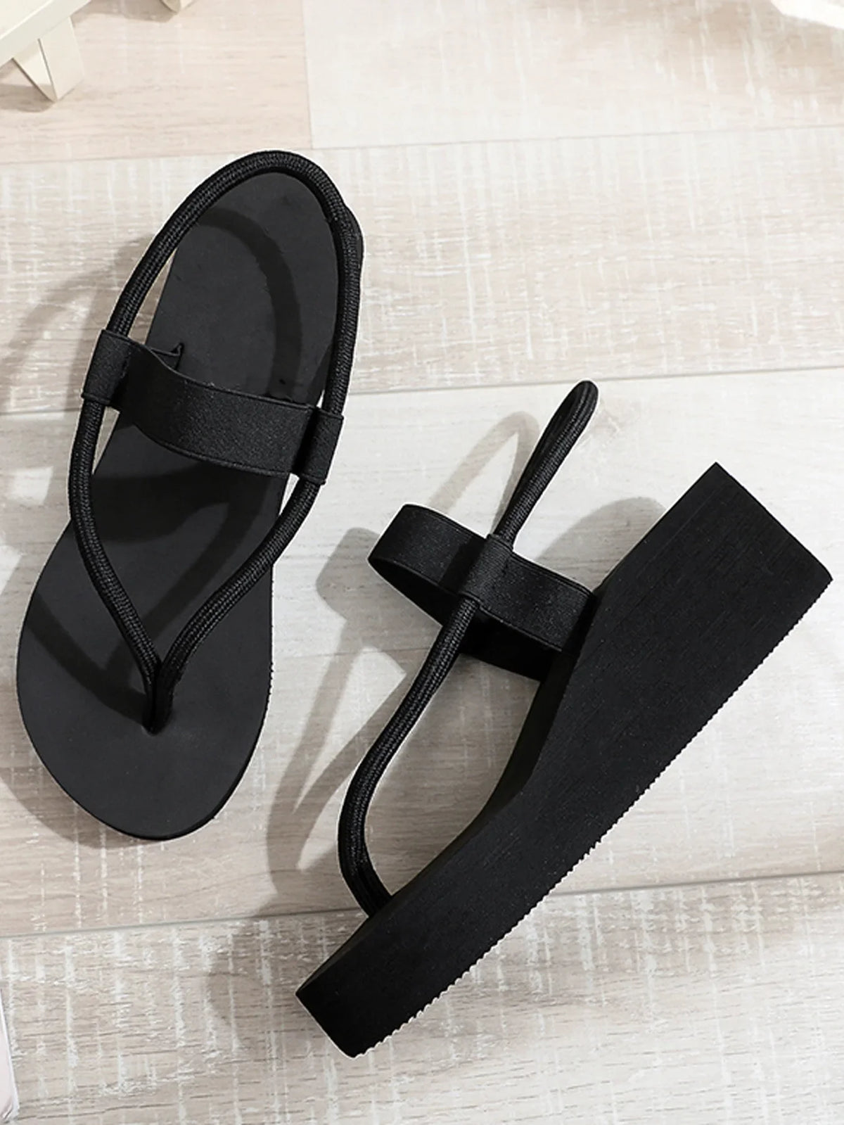 Women Leisure Wedges Sandals Summer Platform Shoes Light Weight Soft EVA Sole Girls Beach Street Flip Flops Plus Size 41 Sandal
