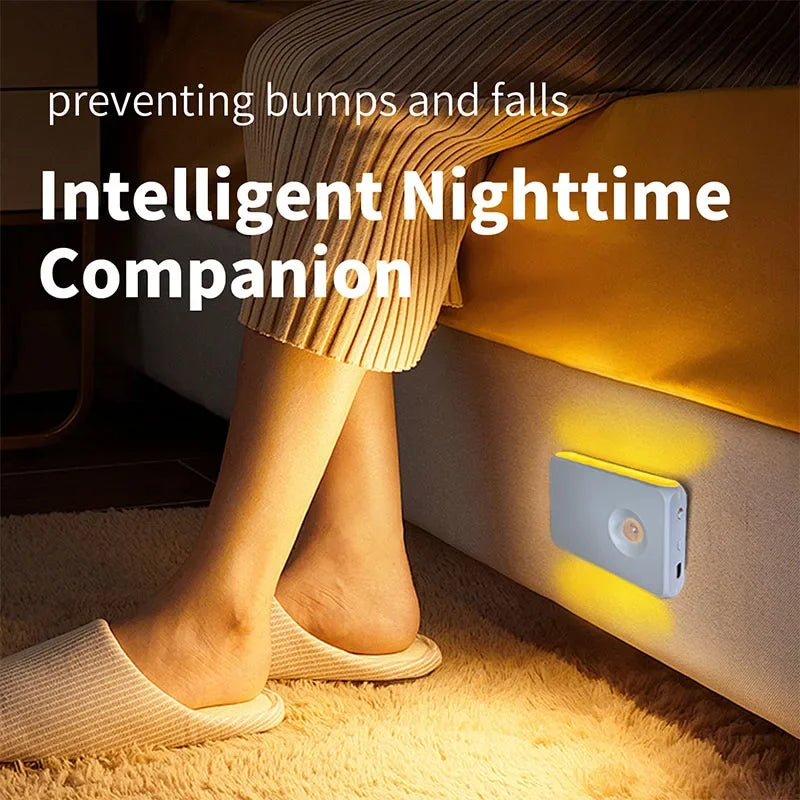 Motion Sensor Night Light Approved Magnetic Wall Lamp Rechargeable RGB Color Lights for Kitchen Bathroom Hallway Stairs