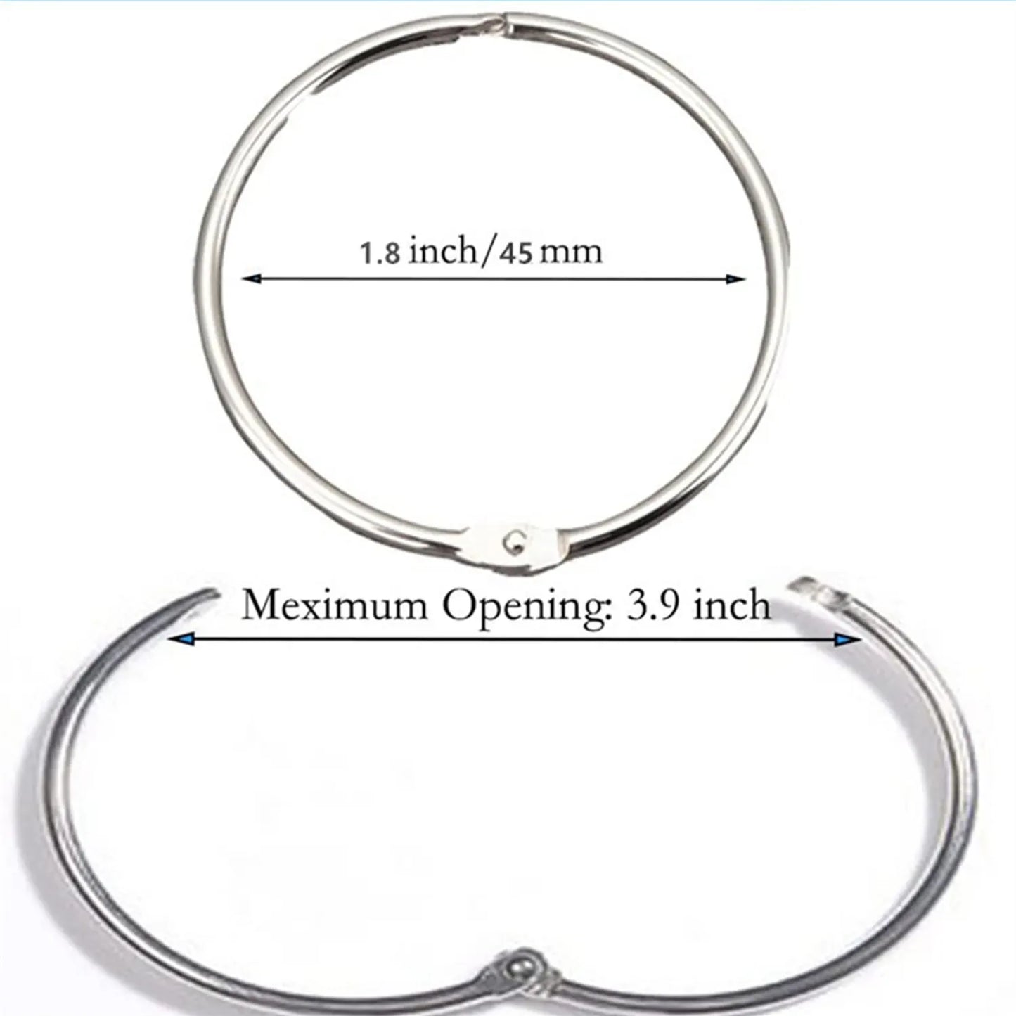 24 Pack Shower Curtain Rings Rust Proof Hooks For Bathroom