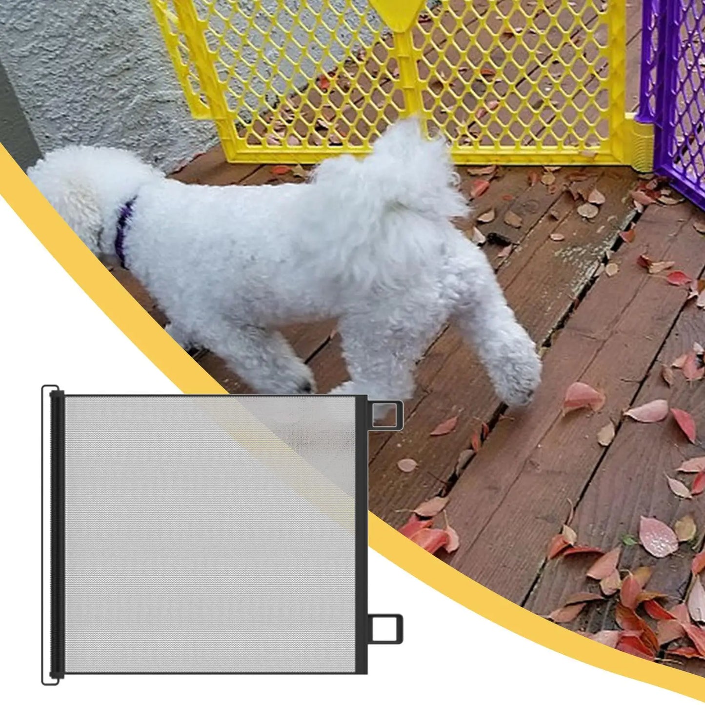 Retractable Pet Gate Dog Fence No Drill Required Mesh Cat Barrier Childproof Net Fence Cat Baffle For Indoor Staircase Patio