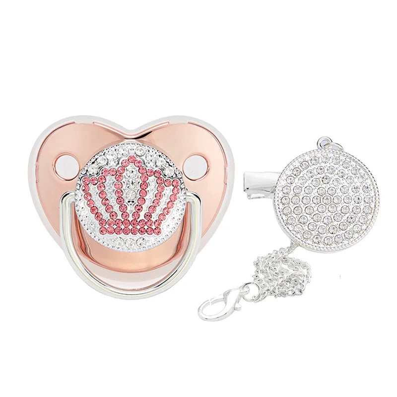 Baby Shower Gifts Baby Pacifier Rhinestone Pacifier Clips Princess