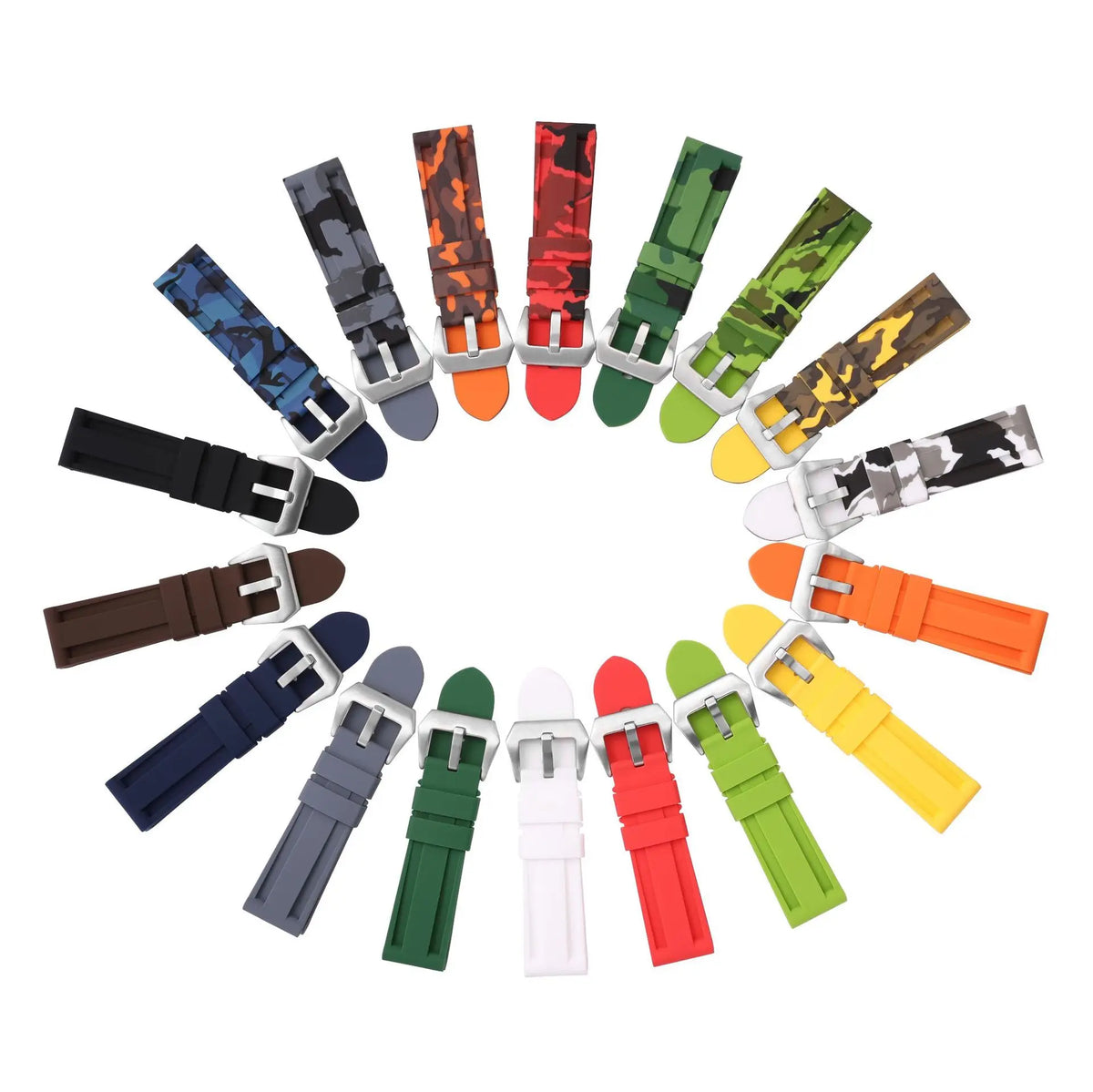 Motorola Moto Watch Camo Silicone Band with Silver Buckle