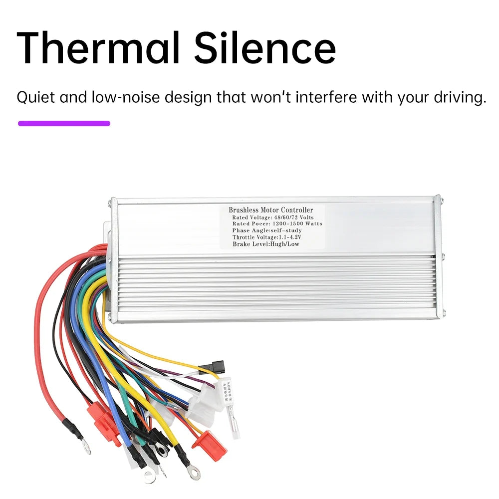 Electric Bicycle Accessories 48V-72V Electric Bike 1200-1500W Brushless DC Motor Controller For Electric Bicycle E-bike Scooter