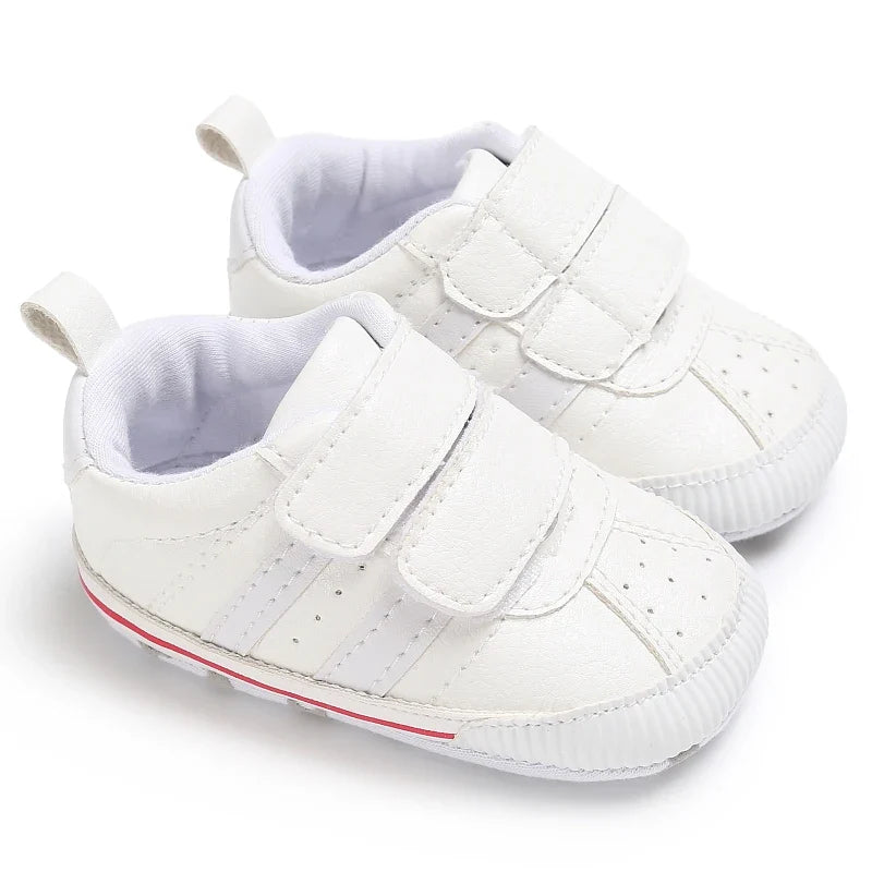Infant Pre-Walker Shoes Baby Shoes 0-1Year Striped Casual Sports Shoes Rubber Sole for Boys Girls Spring Autumn
