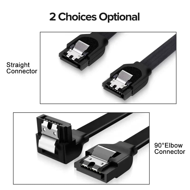 1-10PCS 50CM SATA 3.0 Data Cable High-speed Sata III Cable Adapter Connection Converter For SATA HDD SSD CD Drive Writer Desktop
