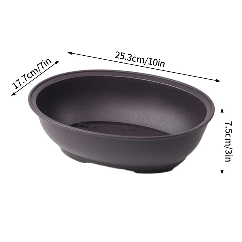 Rectangular Bonsai Training Pots Plastic Flowerpot with Drainage Tray Succulent Plants Pot Bonsai Plants Growing Pots Home Decor