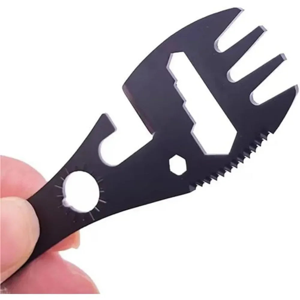 Camping Cutlery Set, 5-in-1 Outdoor Survival Gear, Travel Hiking Portable Cutlery, Fork Spoon with Opener