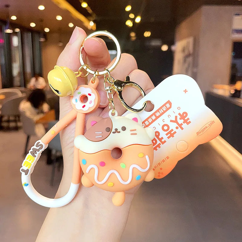Llaveros de animales con forma de donut