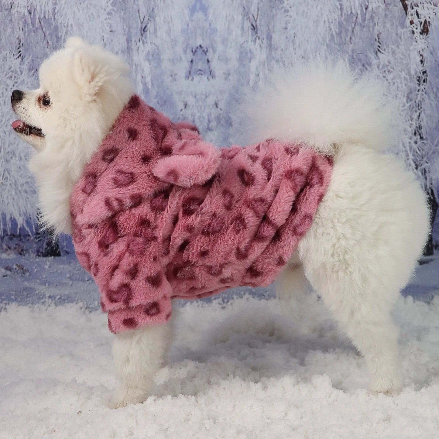 Pet Warm Clothes for Dog Cat Puppy Jacket with Lovely Ear Hat Fuzzy Coat  Sweatshirt Dog Costume Outfits for Small Medium Dog fo