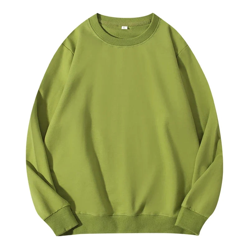 Autumn O-Neck Cotton Women's Sweatshirt Hoodies Basic Loose Casual Women Pullover Solid Sweatshirt Ladies Tops Factory Wholesale