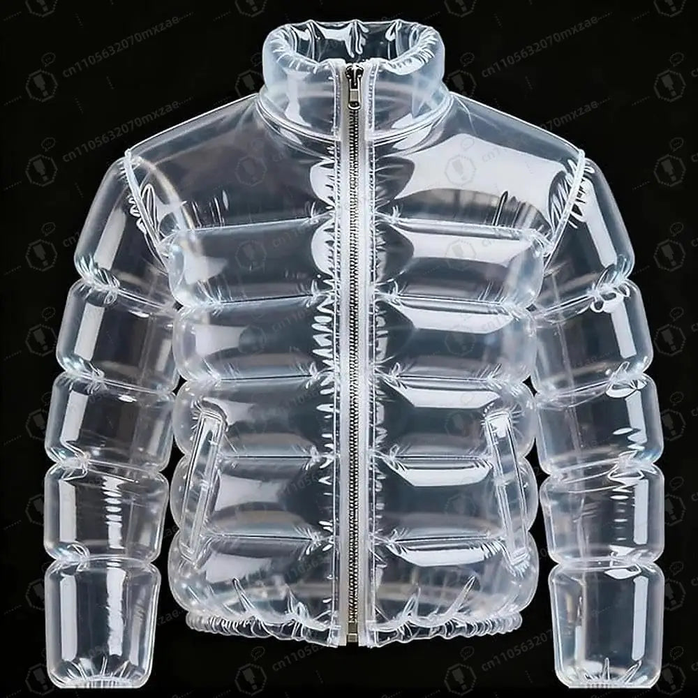 Beer Jacket With Straw for Men Women Transparent Warm Beer Puffer Jacket Drunk Jackets for Parties & Carnival Celebrations