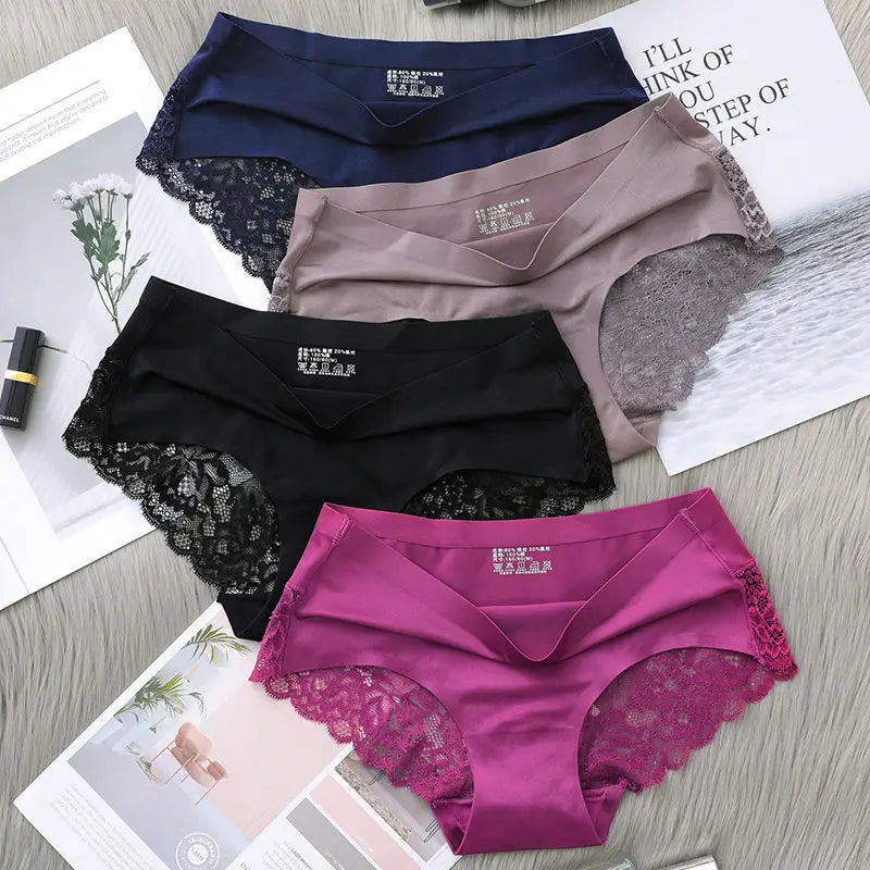 1/3/5/10 seamless women's hollow underwear, comfortable lace underwear, low waist women's underwear, soft women's underwear