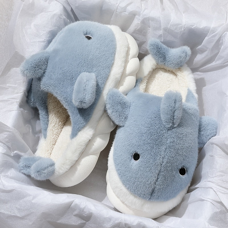 Pantuflas de tiburón suaves