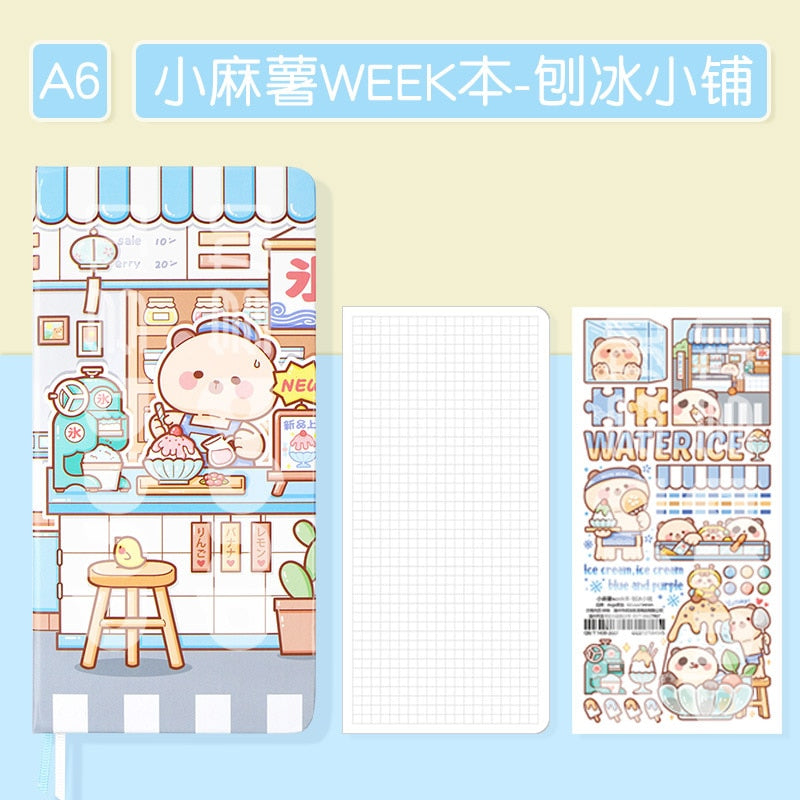 Cuaderno de papel cuadriculado bonito