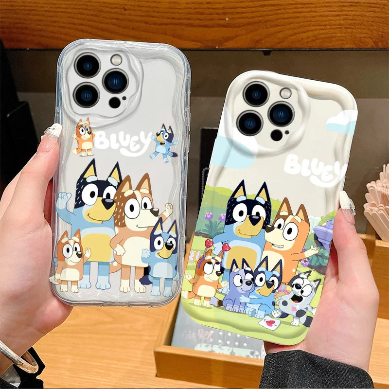 Funda de teléfono suave blanca con perro de dibujos animados para iPhone