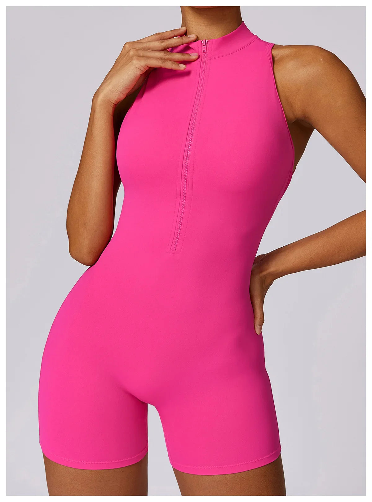 Mono sin mangas para mujer de corte ajustado, ideal para actividades deportivas