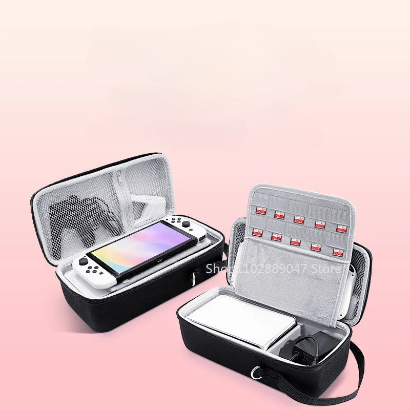 Suitable for Switch 2 Storage Bag. NS/OLED Large-capacity Console Storage with Built-in Stand for Holding Chargers