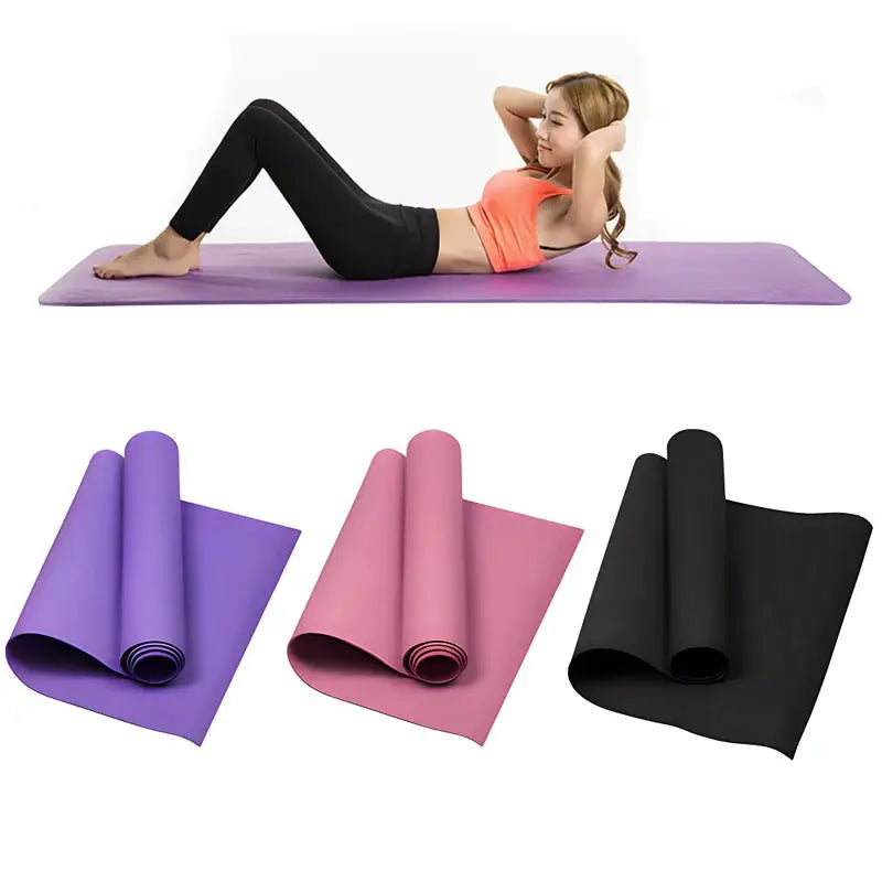 Home Gym Essential Anti Slip Yoga & Pilates Mat with Cushioning
