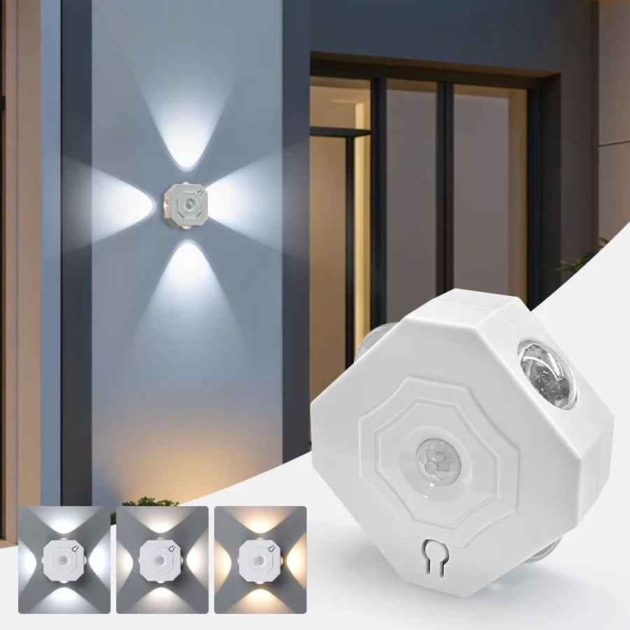 Rechargeable RGB LED Spotlight Motion Sensor Magnetic Wall Lights Night Spot Light for Bedroom Hallway Stairs Living Room Decor