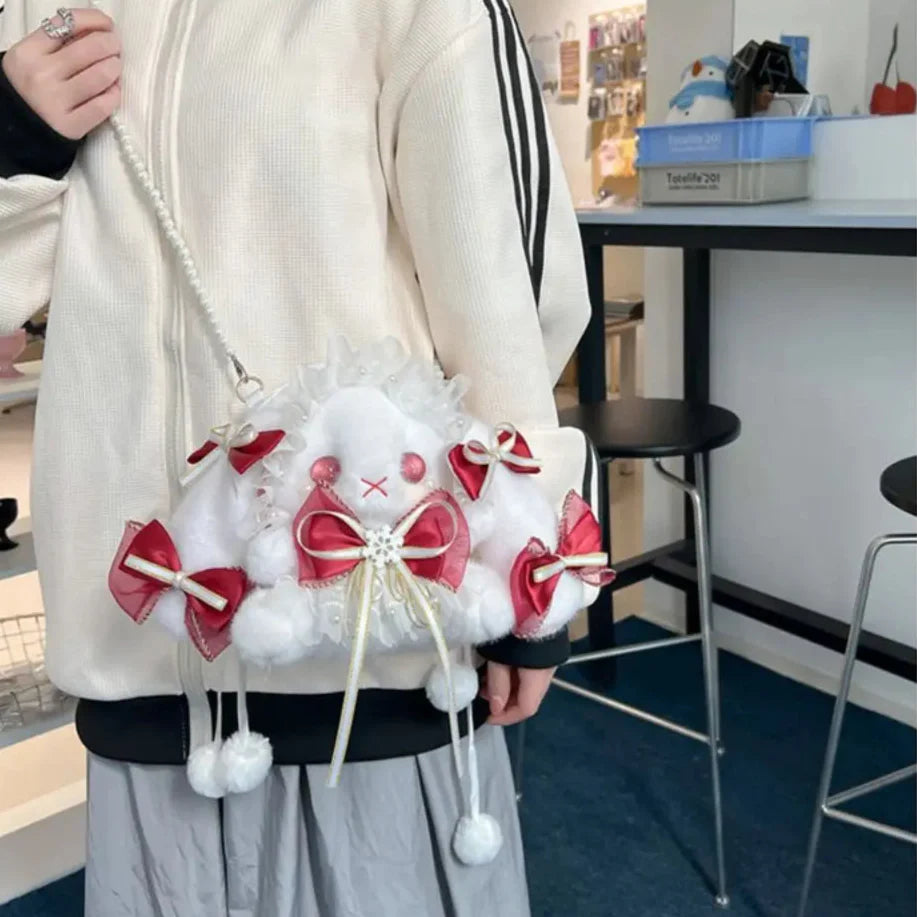 Bolso de peluche Conejo y Lazos